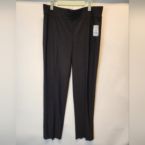 New Joseph Ribkoff Black Stretch Dress Pants Back Slit  Size 14 - Picture 3 of 8